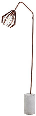 Teamson Home Große Nachttisch-Lampe Kupfer Verarb. Modern Lighting VN-L00046-EU