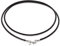 Miabella Genuine Italian 2mm Black or Brown Leather Cord Chain Necklace for Men Women with 925 Sterling Silver Clasp 14, 16, 18, 20, 22, 24, 26 Inch Made in Italy (Black, 18)