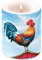 Ambiente Luxury Paper Products Stumpenkerze Hahn Kukeleku Kerze Tischdeko Kerzendeko Küche Deko Frühling Ostern