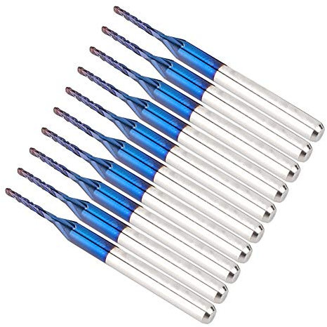 Jadeshay Fräser, CNC Fräse Schaftfräser-Satz Hartmetallfräser mit Insgesamt 5 CNC Router Bits 1,5 mm 1,6 mm 1,7 mm 1,8 mm 1,9 mm (Auflage : 1.2mm)