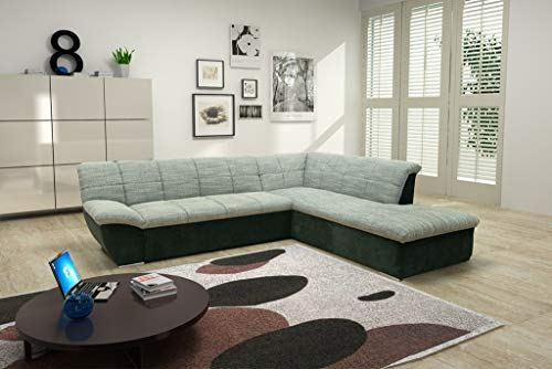 DOMO. collection Ecksofa Splash, Sofa in L-Form, Couch Garnitur aus eleganter Microfaser und Webstoff-Polster mit breiter Armlehne, Polstersofa, Eckcouch, 232 x 271 x 76 cm (BxHxT)