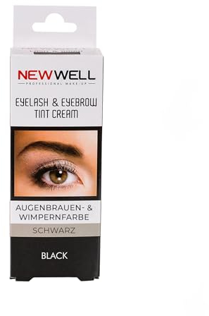 NEWWELL Augenbrauenfarbe 15ml. mit Oxidationsmittel 20ml. langanhaltend und natürlichen Look (Schwarz)