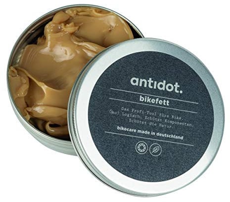 antidot. bikefett | 100 g Alu-Schraubdose | Mehrzweckfett für Pedale, Lager, Sattelstütze | Montagepaste gegen Reibung, Verschleiß & Rost | Fahrrad Fett für alle MTB, Rennräder & E-Bikes