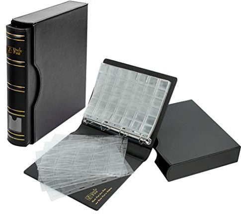 306-Fächer Münzsammlungsalbum-Ordner mit Schutzhüllenset – Verschiedene 4 Taschengrößen, 12 Seiten Sammelbuch, alles in einem 4-Ring-Münzalbum 24,4×30 cm BC01