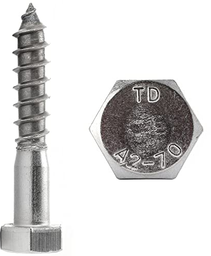 FASTON® Sechskant Holzschrauben M10x200 Edelstahl (100 Stück) DIN 571 Sechskantschrauben