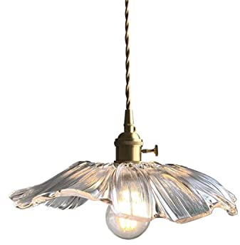 Lywins® E27 Feuille de lotus Un verre Moderne Or nordique Luminaires Suspensions Lampe suspendue Éclairage d'îlot Lumière de designer pour À manger Cuisine Salon