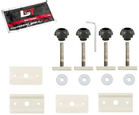LST Profilschienen Gleiter 50 mm Schrauben Set mit Fett Muflexboard T5 T6