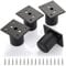IGNPION 4Pcs 2 Adjustable Furniture Feet,Aluminum Alloy Sofa Furniture Cabinet Riser DIY Furniture Replacement Legs for TV Cabinet Ottoman Sofa Cupboard, Black