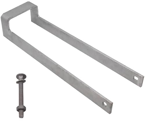 EAI Throw Over Gate Loop Latch 350mm / 14 Inch, 3 Inch Wide, Heavy Duty | Galvanised Steel Gate Latch for 5 Bar Driveway Gates, Farms and Fields, 75mm / 3 Inch Thick, Fixings Included