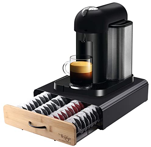 Ever Rich ® Coffee Pod Holder | 64pcs | Compatible With Tassimo Stand. Pod Storage Drawer | Anti-Vibration Design I Comes With a Micro Fiber Cleaning Cloth (Metal/Black)