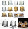 Rolling - Bicchieri da whisky da whisky, stile rocking, giapponese, per whisky, rotanti, in vetro orientabile, colore oro trasparente (6 pezzi, viso trasparente)