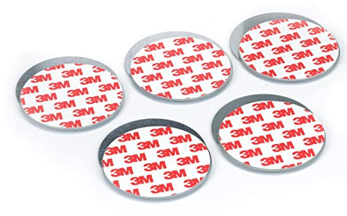 Demez [5 Stück] Rauchmelder-Magnethalter Ø 70mm, mit 2 extra starken Neodym-Magneten, selbstklebendes 3M Tape für alle Rauch und CO Melder, ohne Bohren für alle Wände und Decken