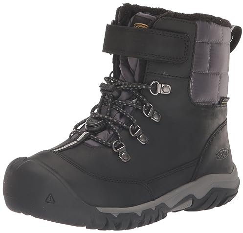 KEEN Kanibou Waterproof Schneestiefel, Black/Magnet, 34 EU