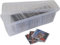 EZ Pack 2 x HEAVY DUTY CD Storage Plastic Shelf Boxes Stackable Slim Containers with Lids, Stores 52 CD's, PACK OF 2 CASES