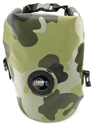 Lignum Golf Safe Bag - wasserfeste Tasche für Wertgegenstände - idealer Begleiter für Unterwegs (Tarnfarbe Camouflage)