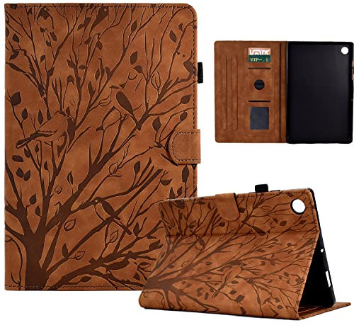 Bxithnr® Funda para Lenovo Tab M10 Plus (3.ªgeneración) 10,6'' 2022 Tablet PU Cuero, Carcasa TB-125FU con Soporte Función y Ranura para Tarjetas Flip Case Cover Lenovo Tab M10 Plus 3rd Gen - Marrón
