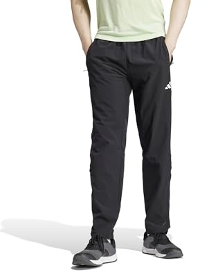 adidas Herren Workout Pants, Black/White, L