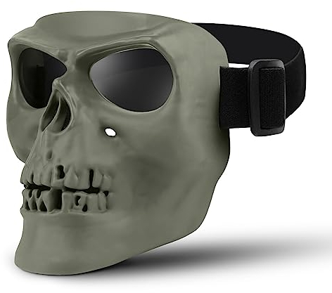 Yzpacc Paintball Full Face Mask for Halloween Party Airsoft Cycling Motorcycle Riding Protection Face Mask Costume Scary Halloween Mask
