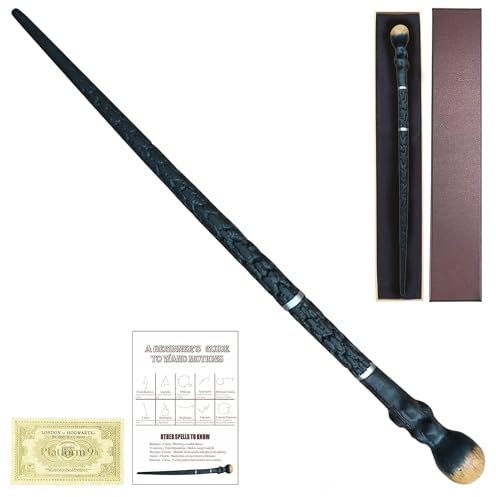 FemKey Baguette Magique, Magic Wand avec Boîte, Baguette en Résine, Accessoires de Costume Halloween pour Sorcières et Sorciers 39.5cm 121.5g
