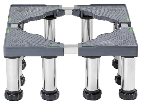 Supporto Per Lavatrice, 4/8/12 Gambe Altezza Regolabile Per Lavatrice 19-22cm Base Per Lavatrice Supporto Per Frigorifero Larghezza 45-70cm Per Lavatrici Cucine Frigoriferi Carico Massimo 150kg