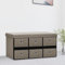 ULUYYUC Gepolsterte Bänke Badezimmersitzbank Bett-Bänke Flurmöbel BankFaltbare Sitzbank mit Stauraum Taupe 76x38x38 cm Leinenoptikgeeignet für Flure, Schlafzimmer, Veranden