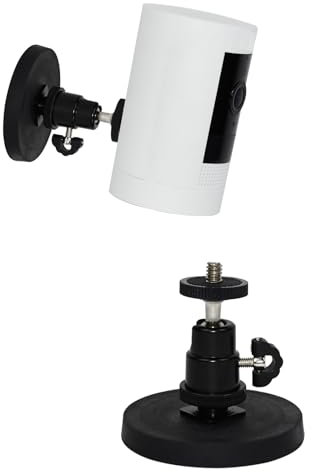 Camera Magnetic Wall Mount Compatible with Ring Stick Up Cam/Ring Outdoor Camera Plus Battery/Plug in Security Camera, No Drill Ajustable Mounting Bracket Holder, Super Magnetism (Without Cameras)