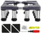PATIKIL Mini Fridge Stand, 12 Strong Feet Laundry Stand Base Multi-Functional Adjustable Base Tray Anti-Vibration for Refrigerator Washing Machine Dryer AC, 5.5-6.7 Height