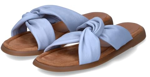 Unisa Damen Pantoletten Camby Blau Glattleder, Größe:38, Farbauswahl:blau