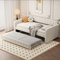 Sofa Cama de 90x200 cm,Sillon Cama Barato,Sofa Cama 2 plazas Oferta,sofá Cama,diván extraíble,con Cama Nido extraíble,Gran Espacio de Almacenamiento,Beige Claro,Sin colchón