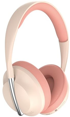 ND NEXT DESTINATION Cuffie senza fili Bluetooth 5.3 con Bass e Suono Stereo Casco Fascia Over Head Apparecchio acustico aperto (Rosso)