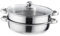 Amosfun Steam Pot Small Steamer Pot Stock Pot Steaming Pot Steamer Cooking 2 Tier Steamer Cookware Steam Cooking Induction Steamer Cooking Boiler Couscous Pot Steamer for Cooker Pot Silver