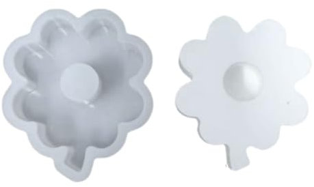 Fcnjsao Vierblättrige Kleeblätter Kerzenhalter Silikonformen Kerzenständer Harzformen Gussformen Für Kerzenhalter