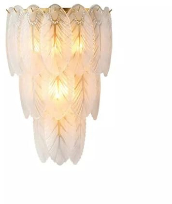 Designix Wandleuchte Feder Kristall | Aurora Schimmer 49 x 34 cm