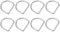 PATIKIL 2,5 Metall D-Ringe, 8 Stück 304 Edelstahl D-Ring Geschweißte Solide Dee Ringe DIY Zubehör für Gürtel Nähen Hundehalsbänder Gurtbänder, 6x50mm