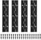 PATIKIL 6x1.2 Inch Piano Hinge,4 Pcs 304 Stainless Steel Continuous Hinge with Holes for Piano Gate Door Wooden Storage Box Cabinet Boat,Black