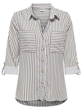 ONLY Damen Onlyasmin Shirt L/S WVN Noos Hemd Mit Langen Ärmeln Und Standard-Passform Für Den Alltag, Falcon, L