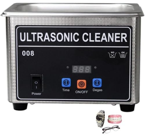 Ultrasonic Cleaner 800ml, 60W Jewellery Cleaner, Stainless Steel Professional Ultrasonic Cleaner Machine, Powerful Cleaning for Jewelry, Ring, Eyeglasses, Denture