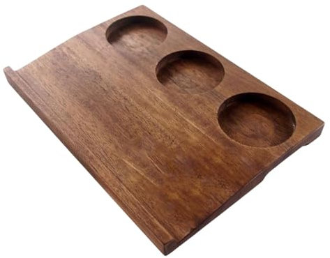 Colcolo Plateau de serveur de bois Plateau à thé bois Rectangle Dessert Assiette décorative Assure de dessert pour table basse comptoir