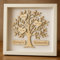 Stileitaliano Quadro Personalizzato Albero della Vita in Legno con Cornice, Regalo Famiglia con Nomi Incisi, Decorazione da Parete o Tavolo, Bianco