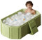 Vasca da bagno pieghevole, vasca per bambini pieghevole in PVC con sfuggita e piedi di supporto, portatile per bambini 0-8 anni, collapdibile