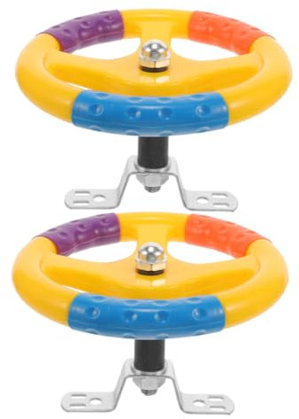 Yardwe 2 Stück Spielzeugauto-Lenkrad Mini Kleinkinder mit Auto Zubehör Auto Teile Lenkrad für Kinderfahrzeuge Lenkradspielzeug für Kinderauto Metall