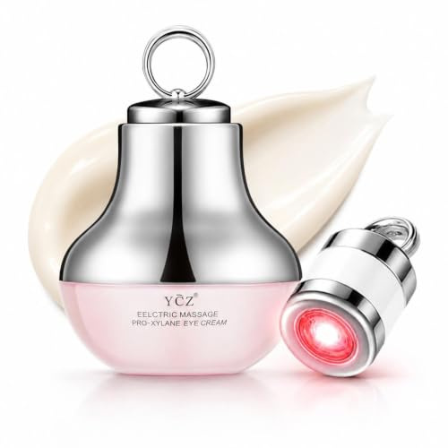 Ycz Electric Massage Eye Cream-Augencreme Gegen Augenringe, Strafft und Glättet Feine Linien, Erfrischt Müde Augen mit Sanfter Vibration, wirkt Falten entgegen, strafft und spendet Feuchtigkeit