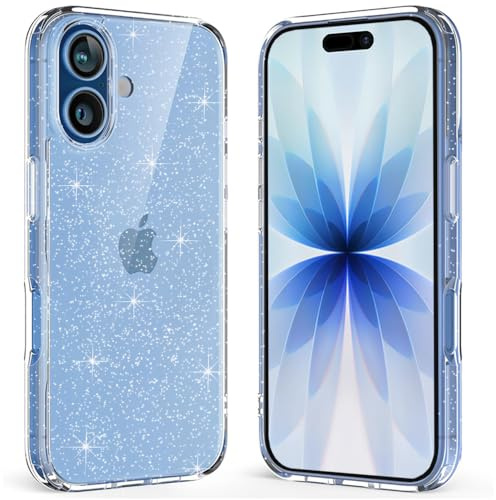 Beetop Kompatibel Mit iPhone 17 Hülle Glitzer Schutzhülle Silikon TPU Handyhülle für iPhone 17 - Durchsichtig
