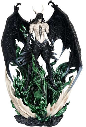 Zhongkaihua Black Wing Ulquiorra Ulquiorra Cifer Figur 32CM Kampf Figur mit Scene Base, Anime PVC Statue für Sammlung Weihnachten Heimdekoration Ornamente Dekoration