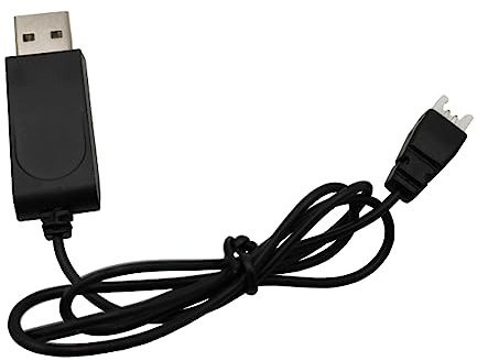 JTQYFI Câble de charge USB haute vitesse pour batteries au lithium 3 7 V 500 chargeurs Câble de câble pour quadricoptère Partie noire Télécommande hélicoptère Câble de charge