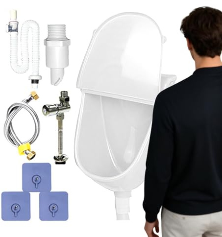 Urinario de Pared para Hombres Desviador Urinario Antiderrame, Ajustable, | Urinario de Lavado Mural para Baño Manguera Para Descarga En Baño E Inodoro, Hogar, RV, Camping, Dormitorio,