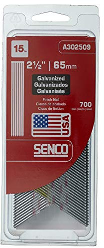 Senco A302509 15 Gauge by 2-1/2-Inch Electro Galvanized Finish Nail by Senco