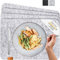 Miqio® - Design Tischset aus Filz | Marken Label aus echtem Leder | 4er Set Platzset (grau meliert) abwaschbar | Filzmatte Tisch Untersetzer Platzdeckchen abwischbar