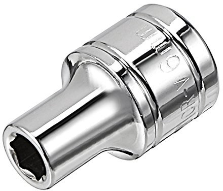 Sourcingmap 3/8-Inch Drive 6mm 6-Point Shallow Socket, Metric, Cr-V