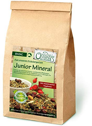 ORIGINAL LECKERLIES Junior-Mineral-Kräutermix, 2,5kg Pferdekräuter, Kräuter für Pferde, Pferdefutter, Naturprodukt, abgestimmt auf die Bedürfnisse eines Jungpferdes bis zum 3. Lebensjahr, Immusystem